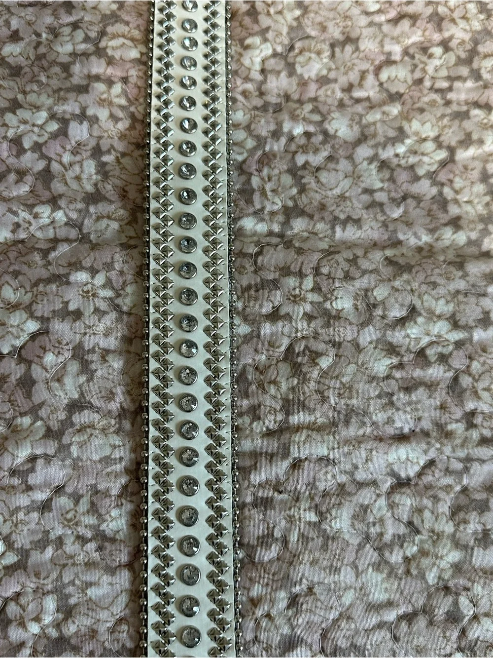 Rhinestone Embellished White Women's Belt